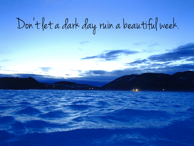 Being thankful in the Blue Lagoon, Iceland